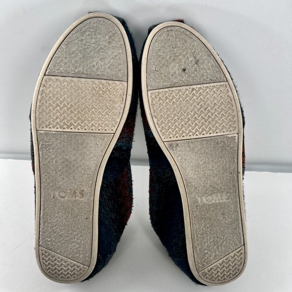 Toms Classics Rust Women's Aztec Print Slip On Flat Shoes Size 9.5W - Picture 7 of 7